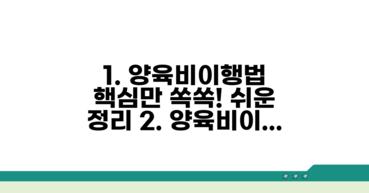 양육비이행법 핵심 정리