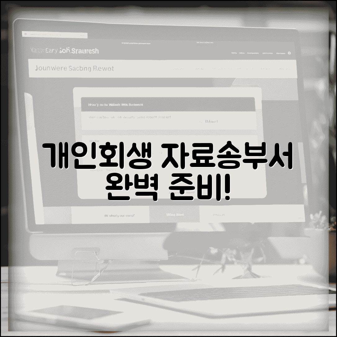 개인회생 자료송부서 작성 방법 | 법원 제출용 서류 준비 가이드