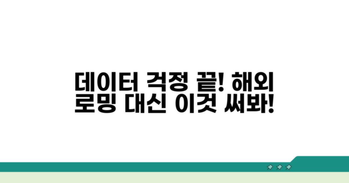 데이터 걱정 끝! 해외 로밍과 비교