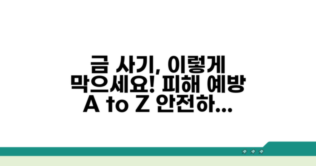 금 사기 피해 예방을 위한 절차
