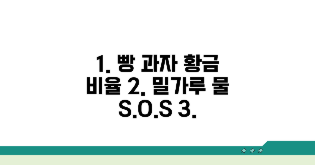 빵과 과자, 밀가루와 물 황금 비율