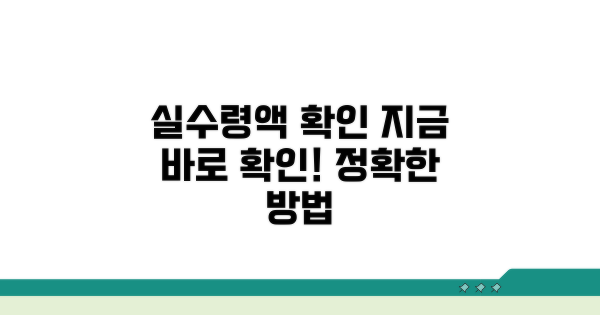 실제 수령액 확인 방법 상세 안내