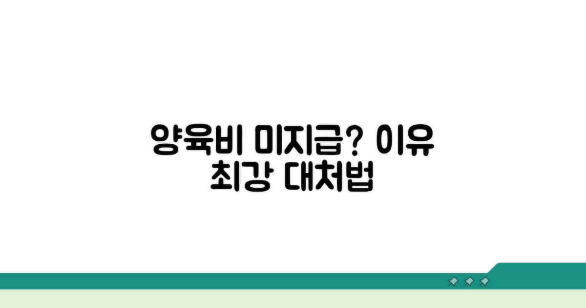양육비 안 주는 이유와 대처법