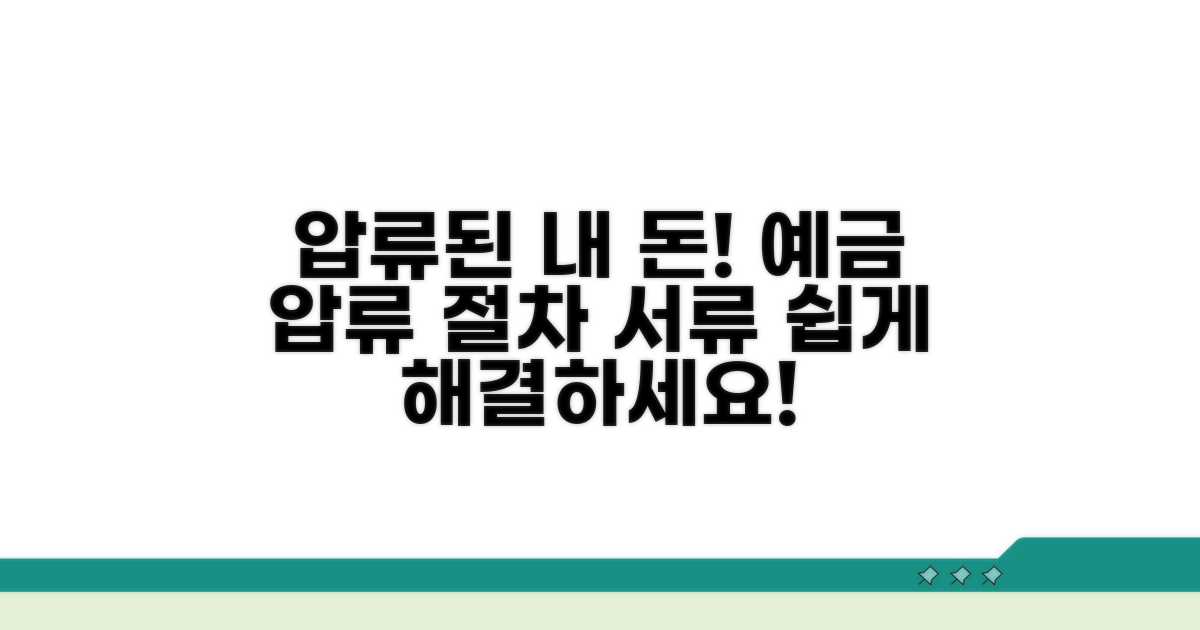 예금 압류 절차와 필요 서류