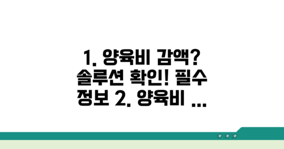양육비 감액 사유와 대응 방법