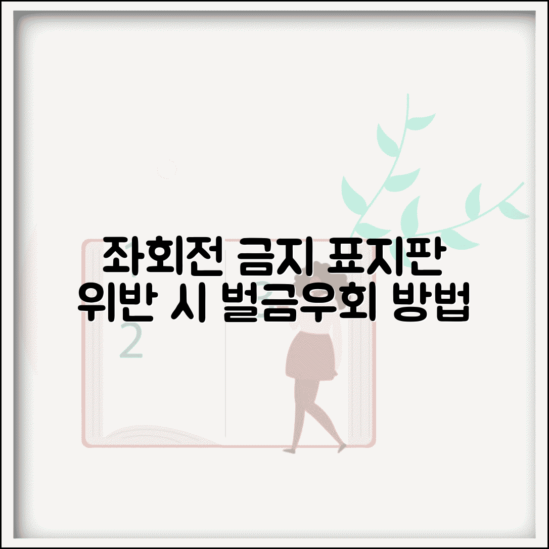 좌회전금지 표지판 종류 및 의미 | 위반 시 처벌 | 우회 방법 안내