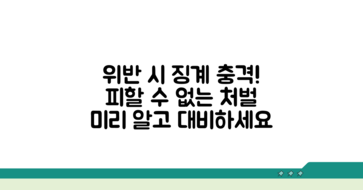 위반 시 받을 수 있는 처벌