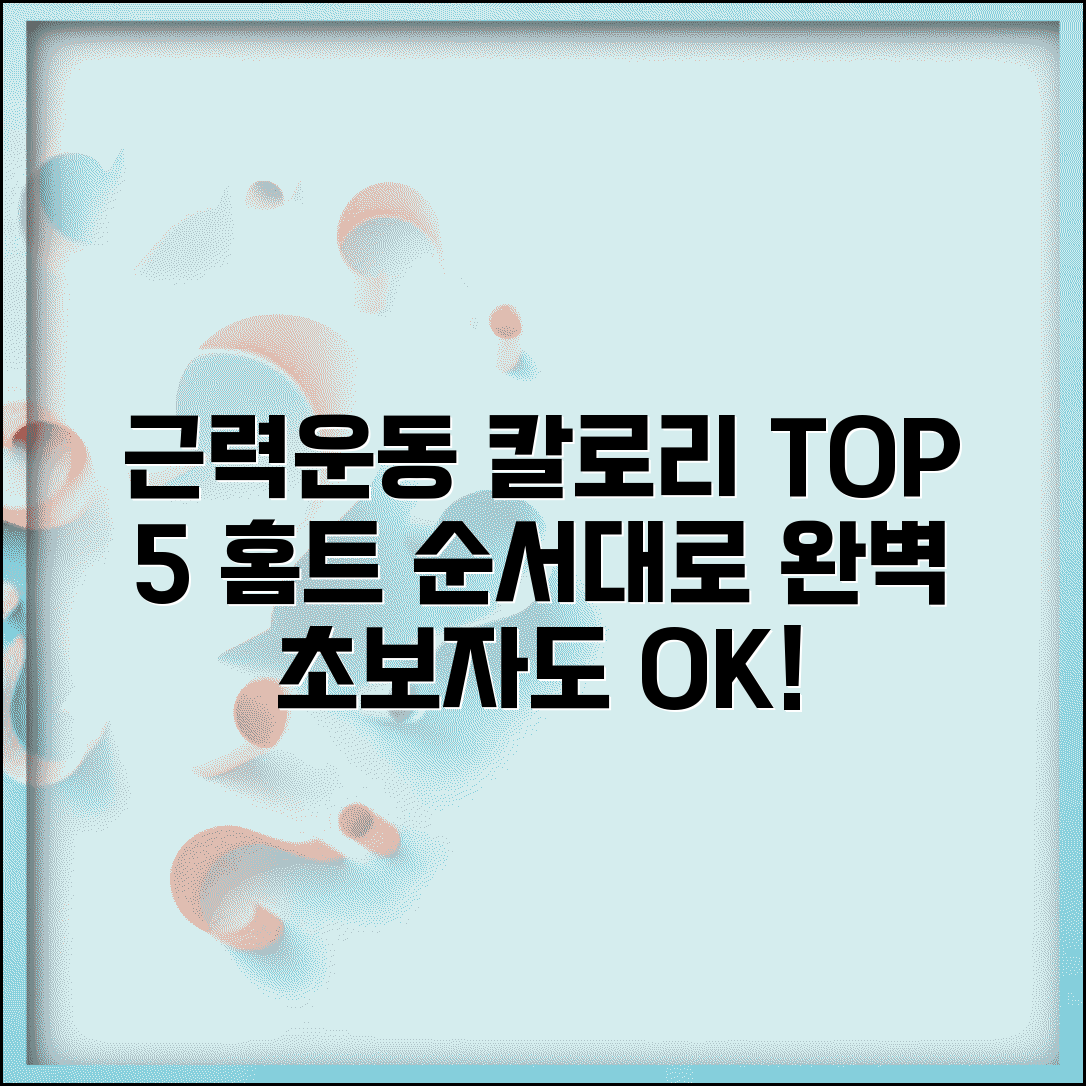 근력운동 부위별 칼로리 소모표와 홈트레이닝 순서 완벽 가이드