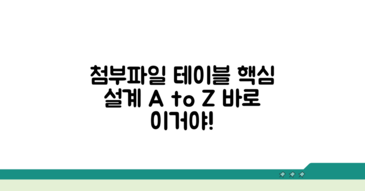 첨부파일 테이블 핵심 설계 방법