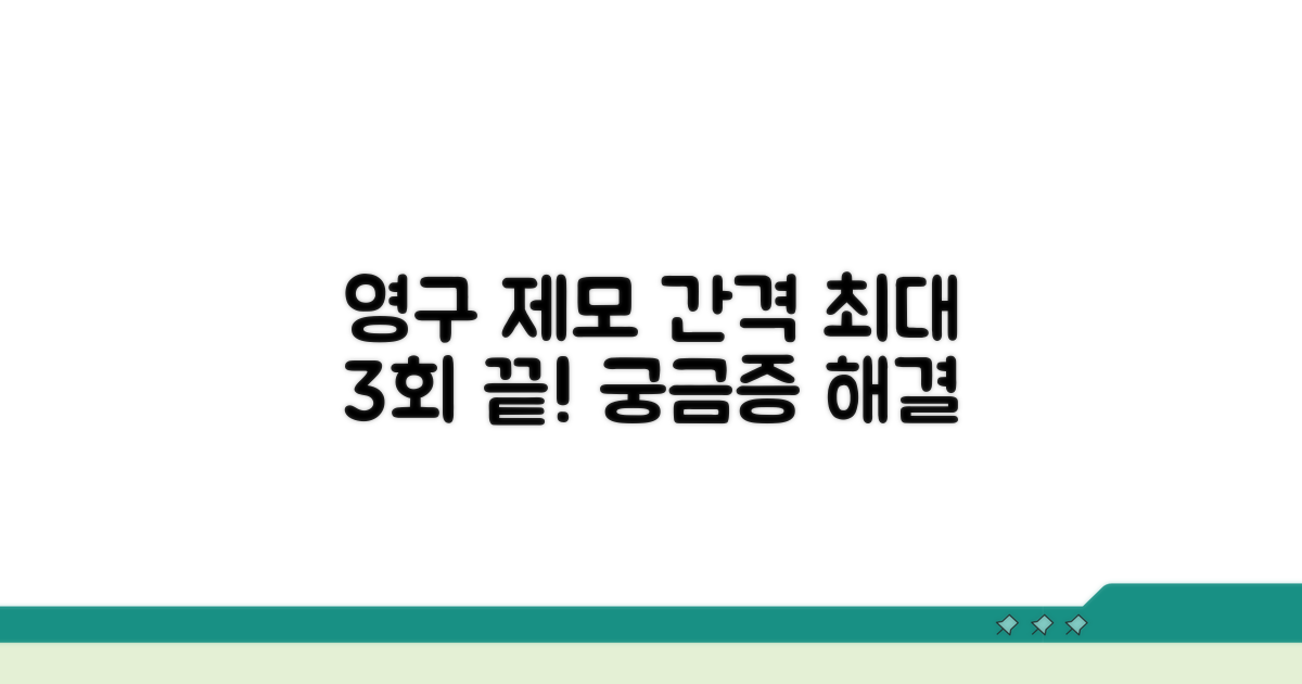 영구 제모, 시술 간격 완전 가이드