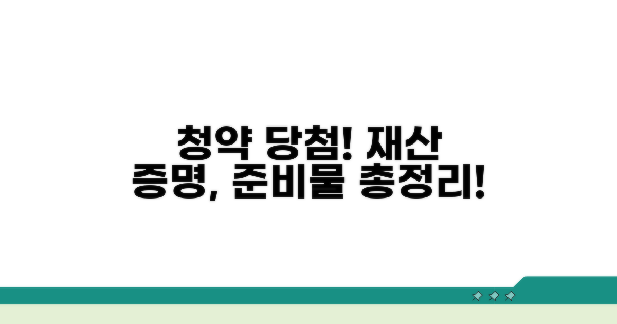 청약 당첨, 재산 증명 준비물