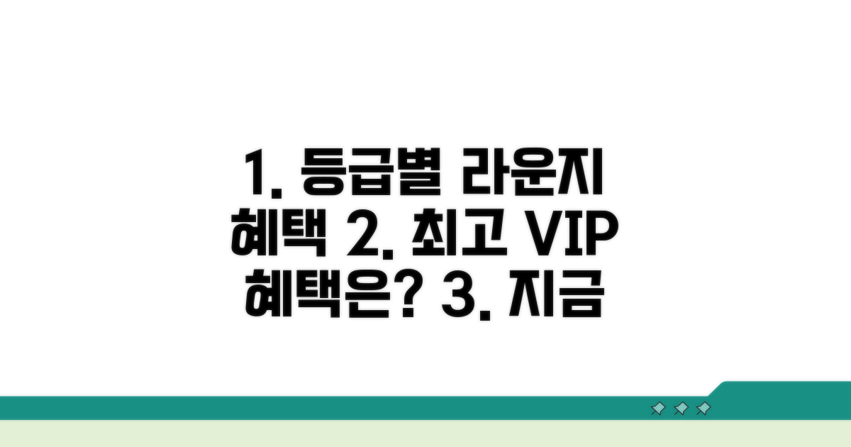 등급별 라운지 혜택 비교 분석