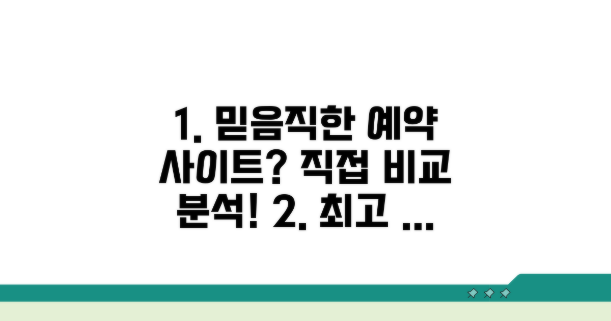 믿을 수 있는 예약 사이트 비교