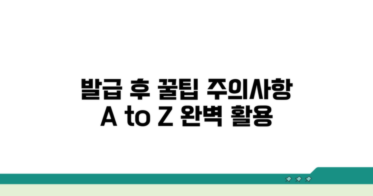 발급 후 활용 팁과 주의할 점