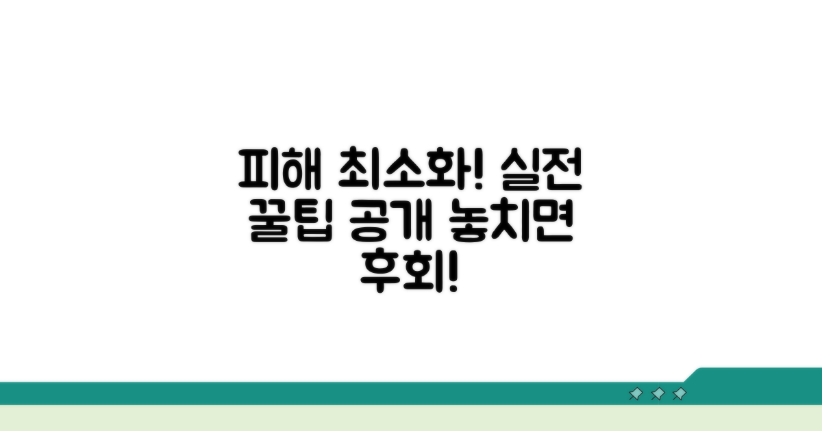 피해 최소화하는 실전 팁