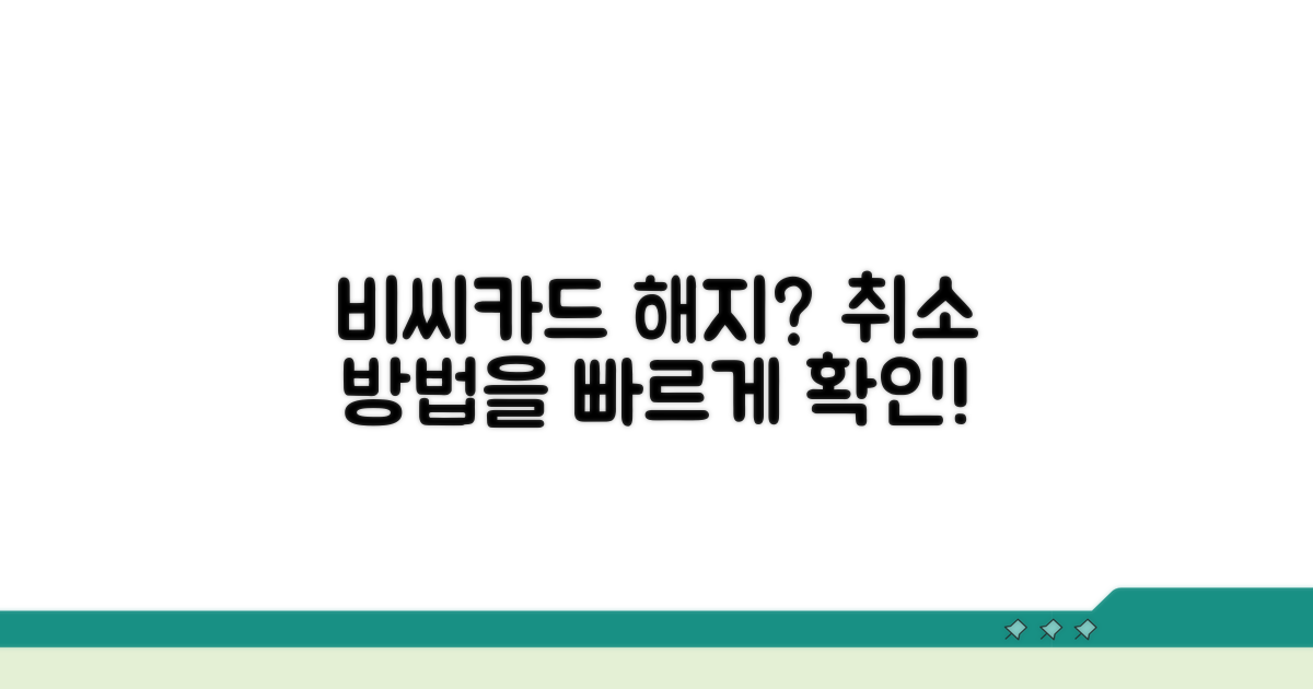 비씨카드 해지 철회 방법