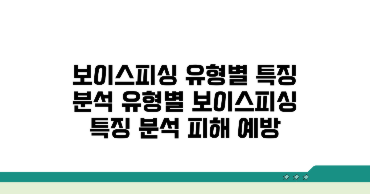보이스피싱 유형별 특징 분석