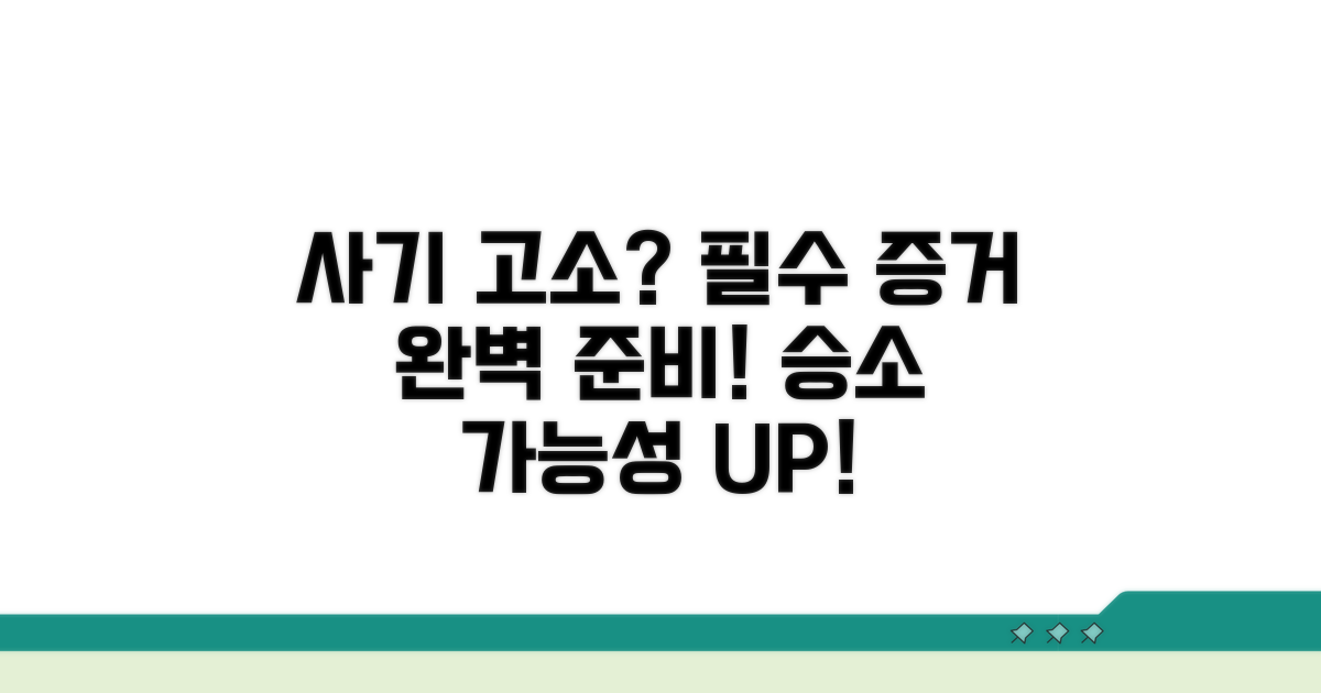 사기 고소 필수 증거 자료 준비