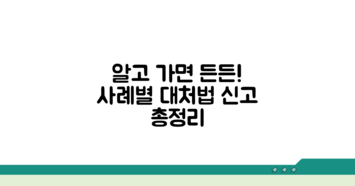 사례별 대처법과 신고 방법
