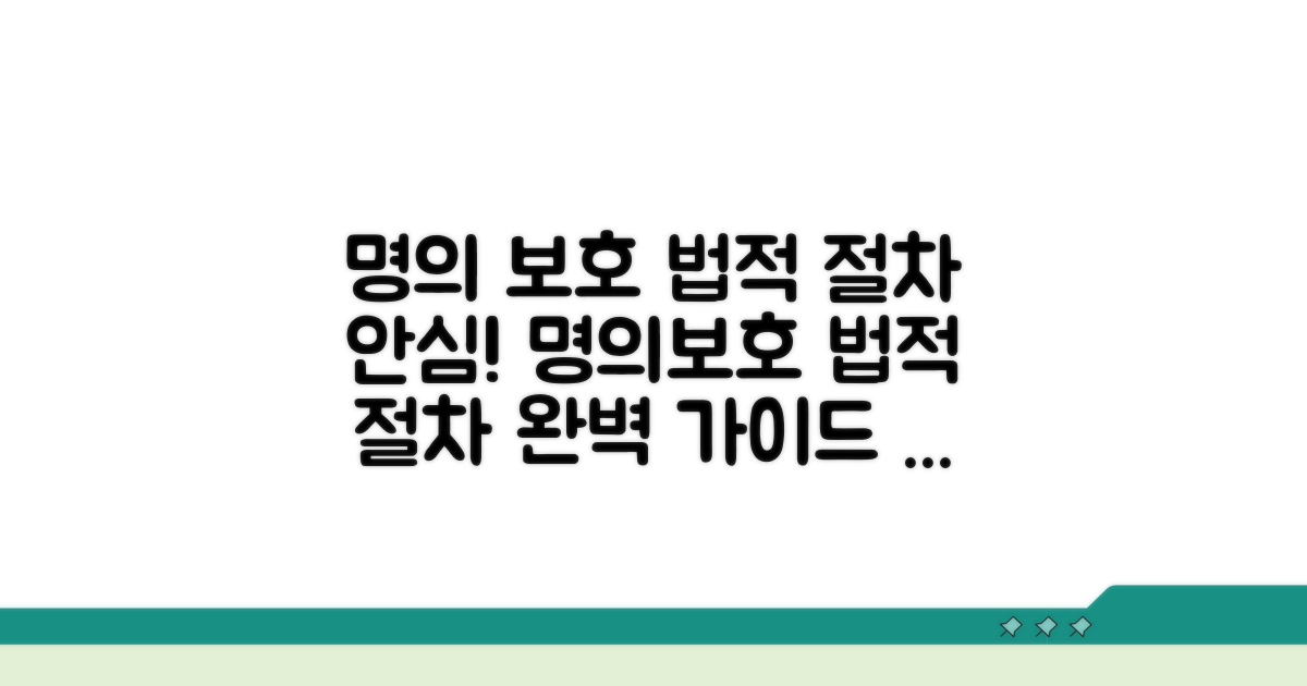 명의자 보호를 위한 법적 절차