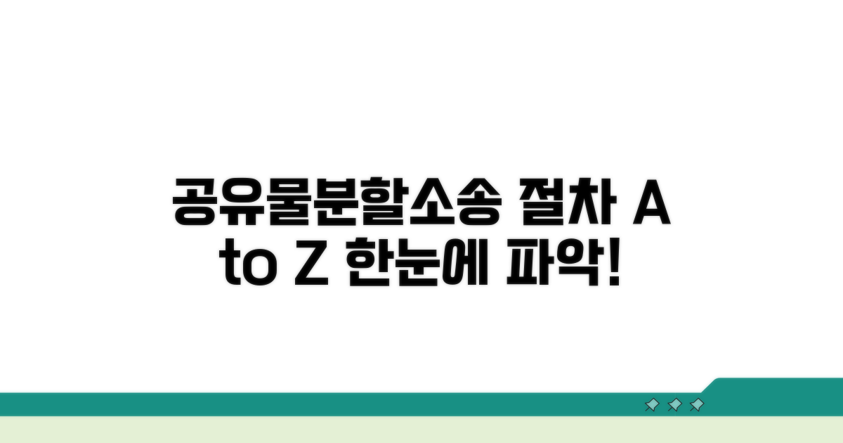 공유물분할소송 절차 한눈에
