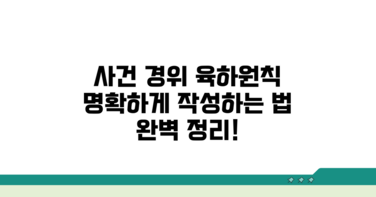사건 경위 육하원칙 작성법