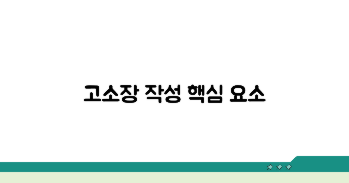 고소장 작성 기본 요소 이해