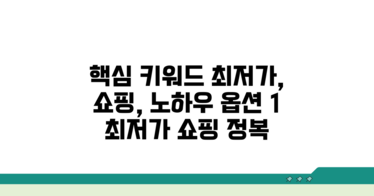 실전! 최저가 쇼핑 노하우