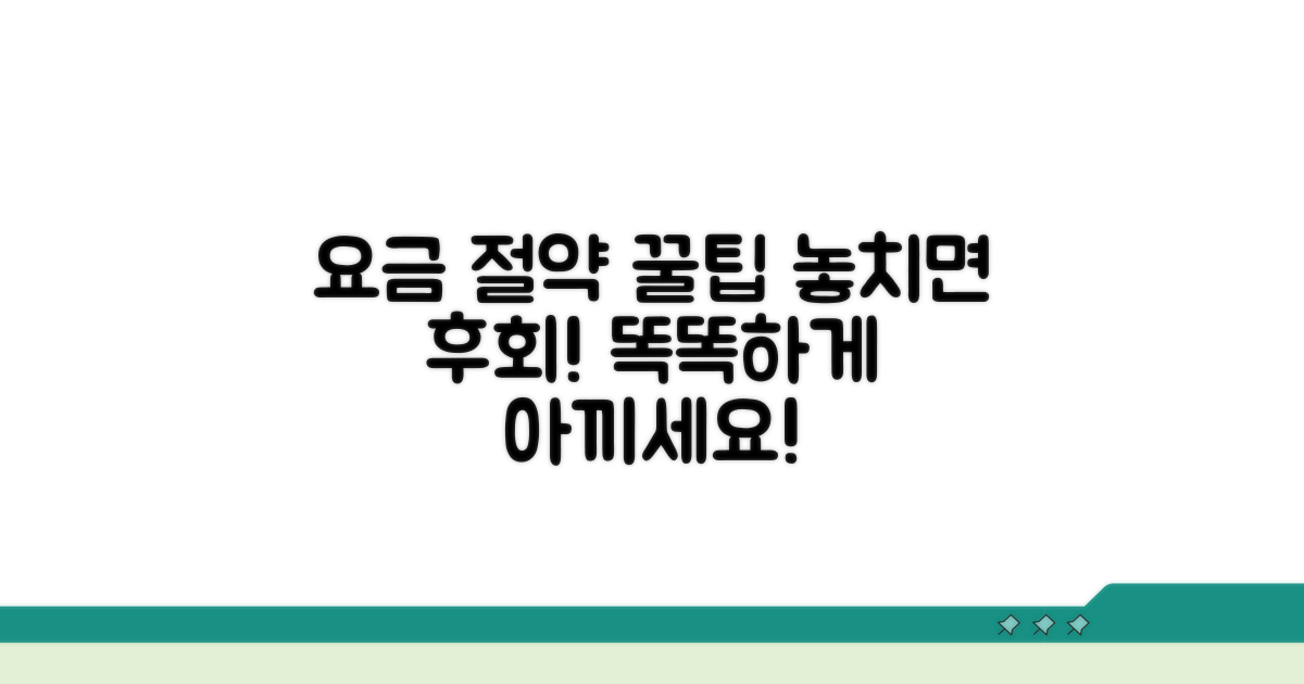 요금 절약 꿀팁과 주의사항