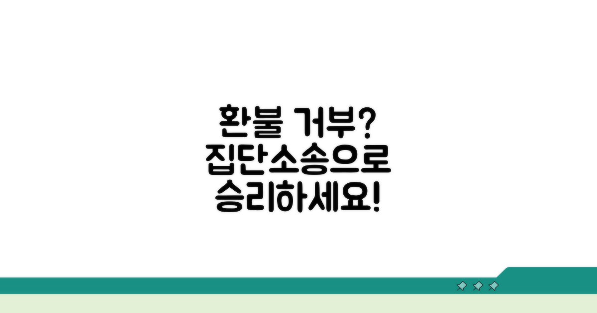 환불 거부, 집단소송으로 해결하기