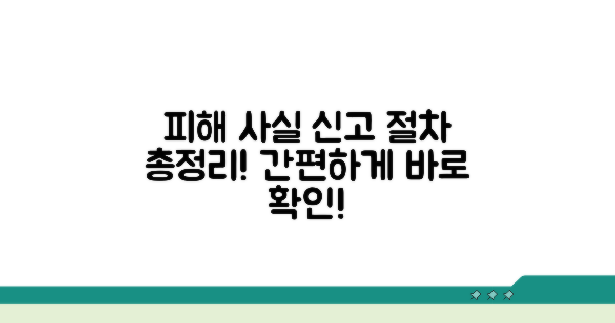 피해 사실 신고 절차 안내