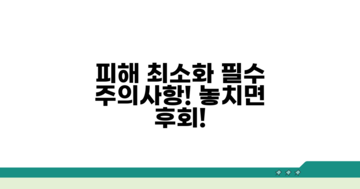 피해 줄이는 필수 주의사항