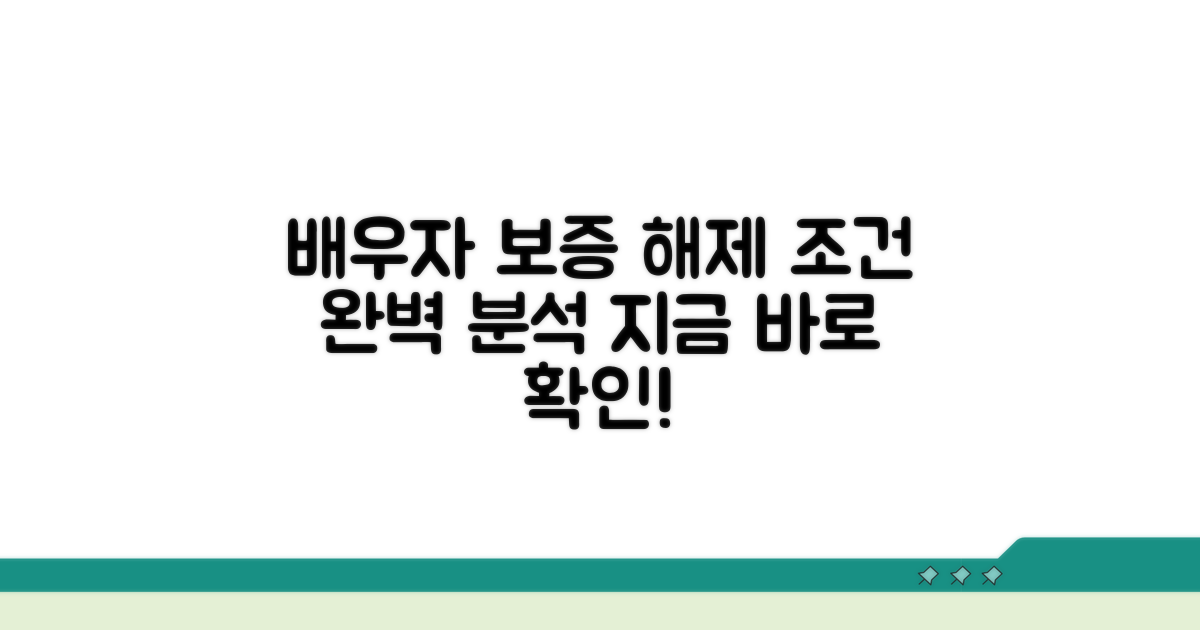 배우자 보증 해제 조건 분석