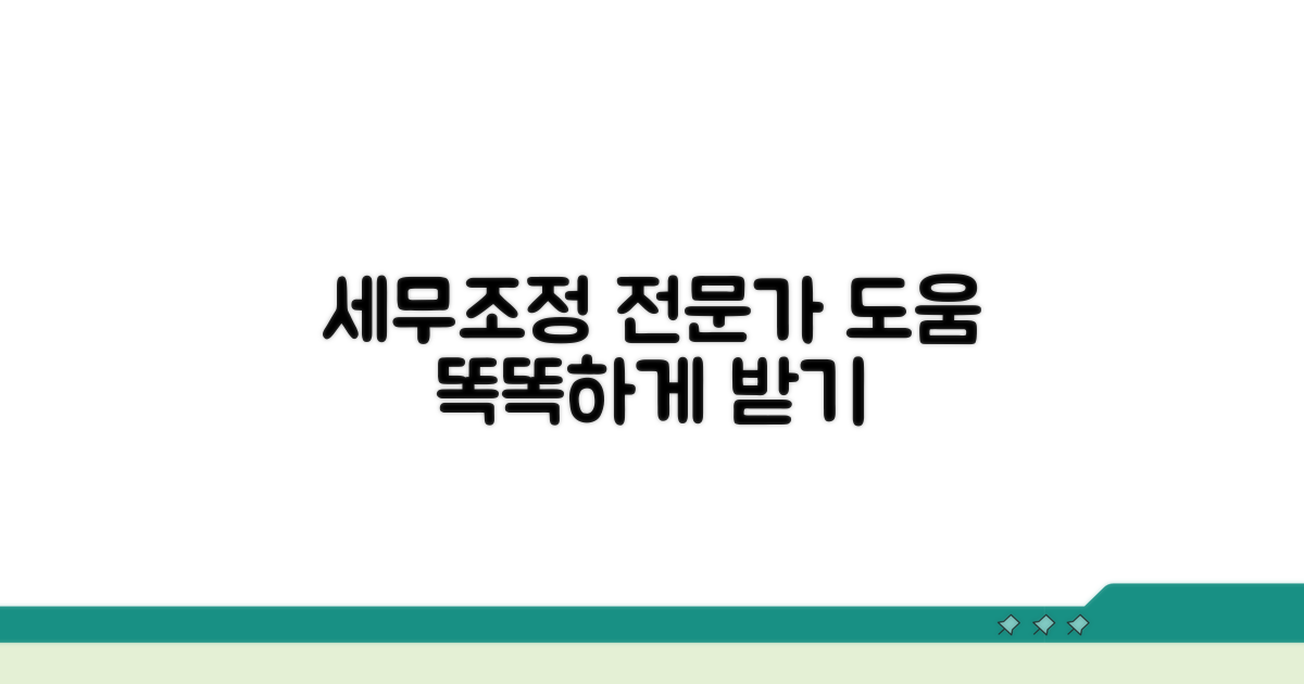 세무 조정, 전문가 도움받는 법