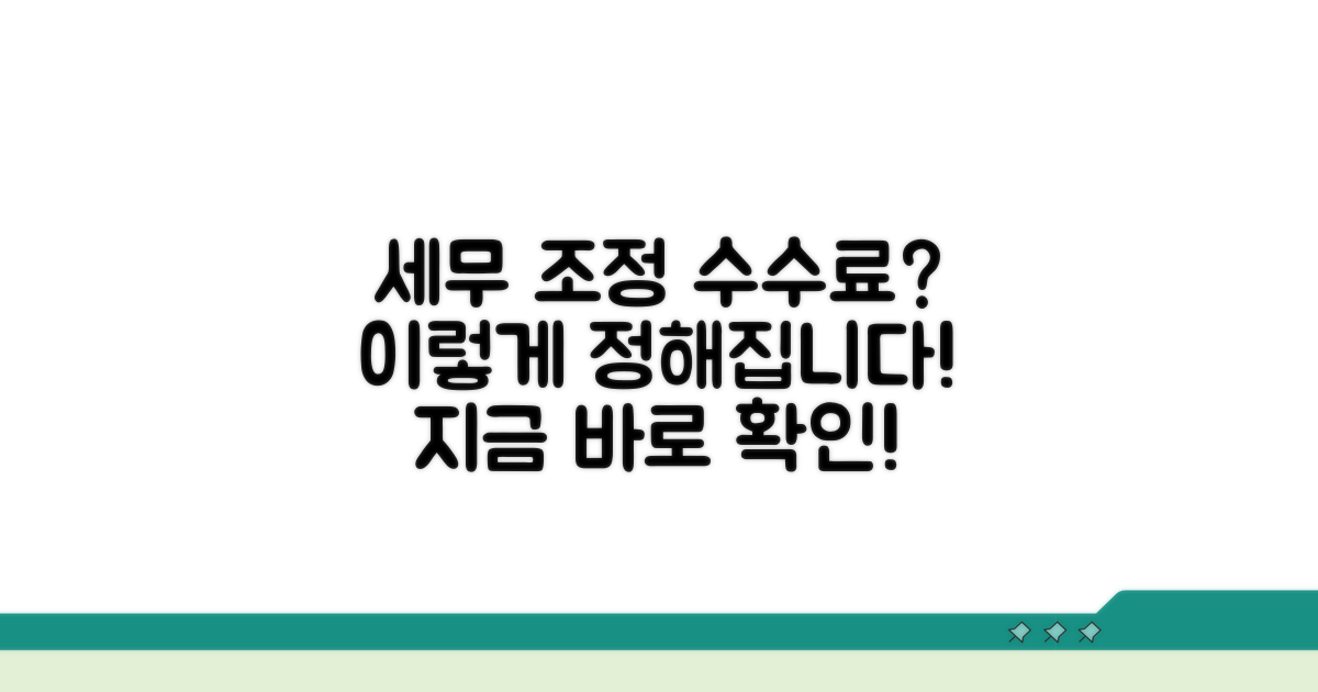 세무 조정 수수료, 어떻게 책정될까?
