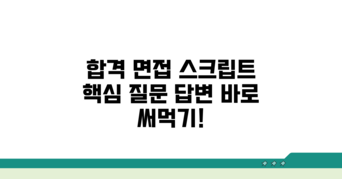 실전 면접 스크립트 예시