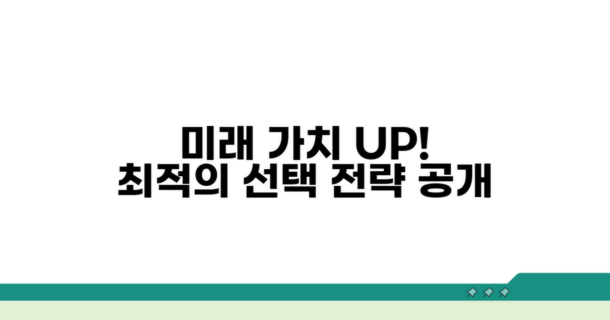 미래 가치 높이는 최적의 선택 전략