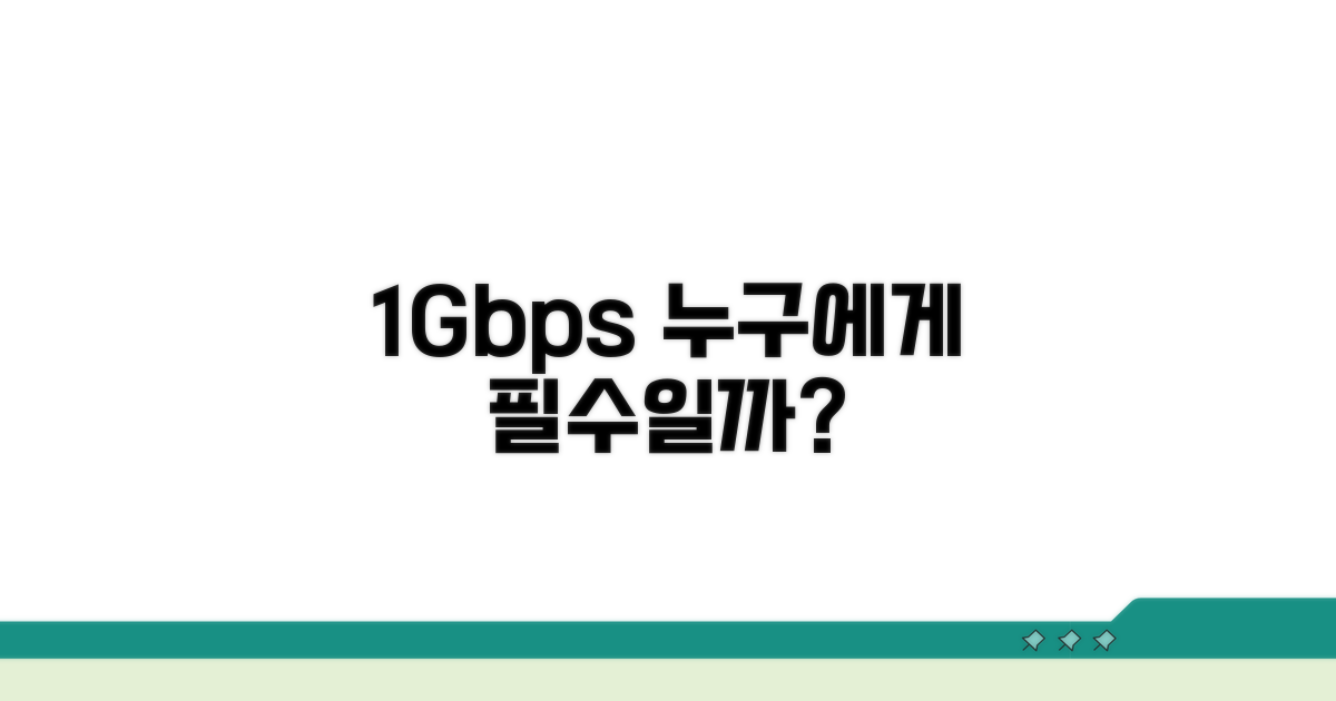 1Gbps 꼭 필요한 사람 따로 있다